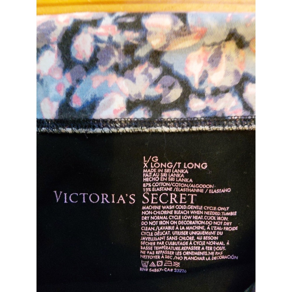 Pink Victoria's Secret Y2K 2015 Fold Over Waist Flare Leg Yoga Pants Leggings - Picture 3 of 8